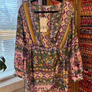 ZARA Multicolor Bohemian Dress